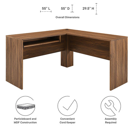 Modway EEI-5703 Venture L-Shaped Wood Office Desk Modway