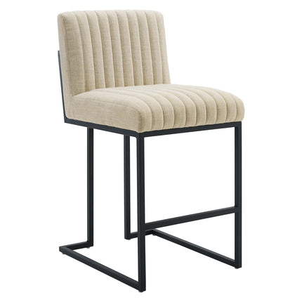 Modway EEI-5741 Indulge Channel Tufted Fabric Counter Stools Set of 2 Modway