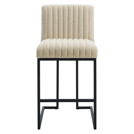 Modway EEI-5741 Indulge Channel Tufted Fabric Counter Stools Set of 2 Modway
