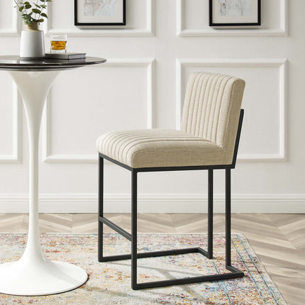 Modway EEI-5741 Indulge Channel Tufted Fabric Counter Stools Set of 2 Modway