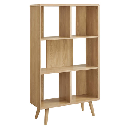 Modway EEI-5743 Transmit 5 Shelf Wood Grain Bookcase Modway