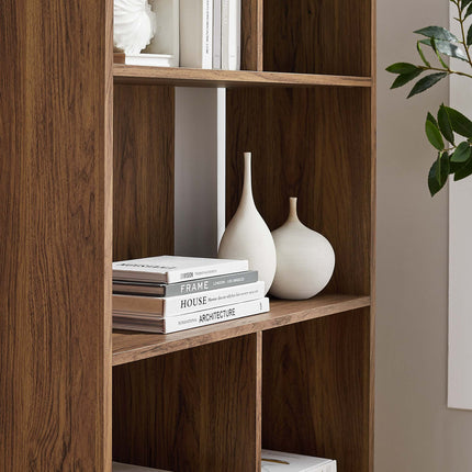 Modway EEI-5743 Transmit 5 Shelf Wood Grain Bookcase Modway