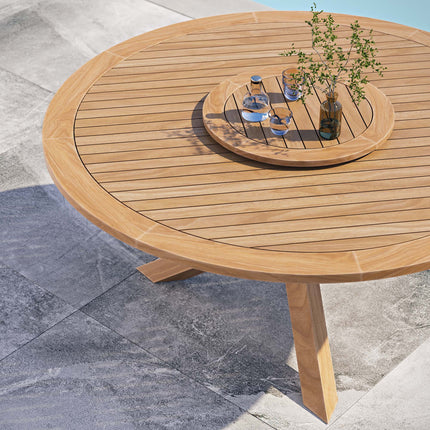 Modway EEI-5745 Wellspring 63" Outdoor Patio Teak Wood Dining Table Modway