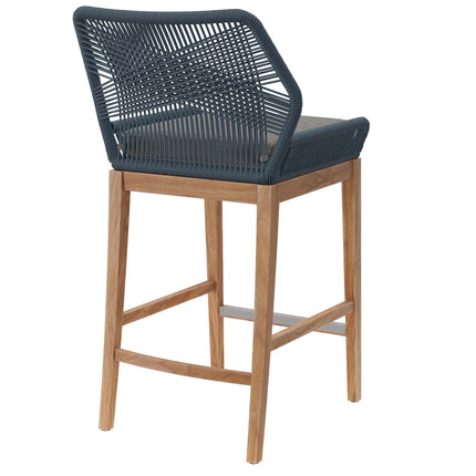 Modway EEI-5746 Wellspring Outdoor Patio Teak Wood Bar Stool Modway