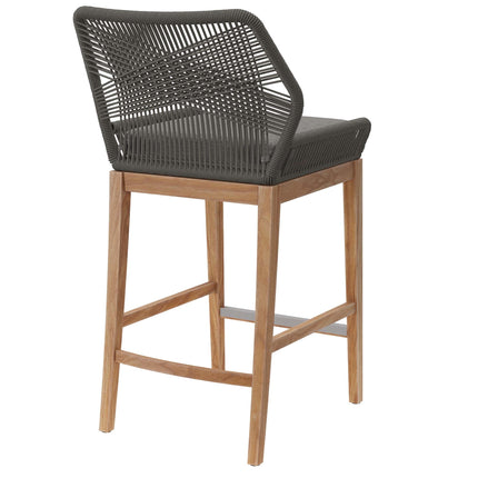 Modway EEI-5746 Wellspring Outdoor Patio Teak Wood Bar Stool Modway
