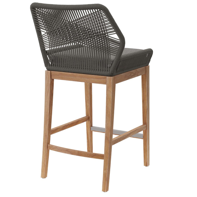Modway EEI-5746 Wellspring Outdoor Patio Teak Wood Bar Stool Modway