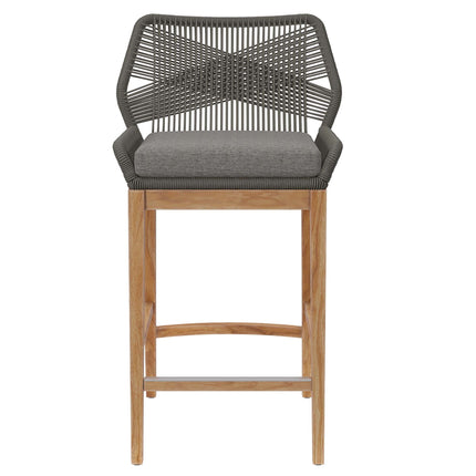 Modway EEI-5746 Wellspring Outdoor Patio Teak Wood Bar Stool Modway