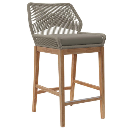 Modway EEI-5746 Wellspring Outdoor Patio Teak Wood Bar Stool Modway
