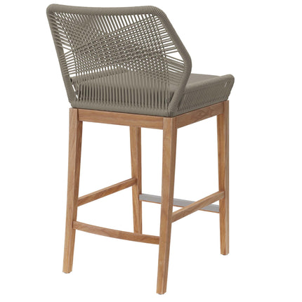 Modway EEI-5746 Wellspring Outdoor Patio Teak Wood Bar Stool Modway