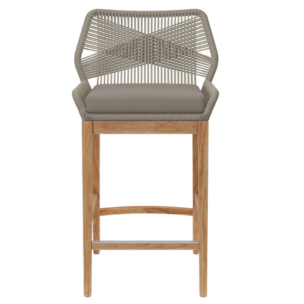 Modway EEI-5746 Wellspring Outdoor Patio Teak Wood Bar Stool Modway