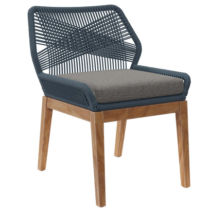 Modway EEI-5747 Wellspring Outdoor Patio Teak Wood Dining Chair Modway