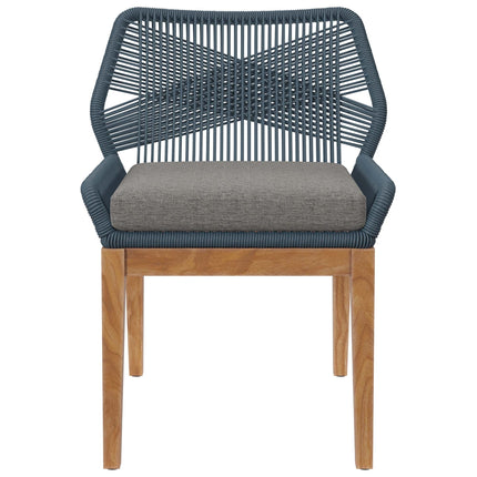 Modway EEI-5747 Wellspring Outdoor Patio Teak Wood Dining Chair Modway