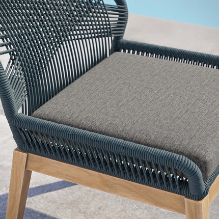 Modway EEI-5747 Wellspring Outdoor Patio Teak Wood Dining Chair Modway
