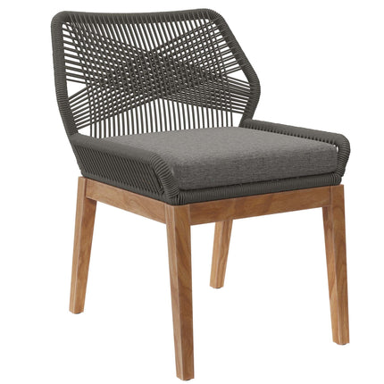 Modway EEI-5747 Wellspring Outdoor Patio Teak Wood Dining Chair Modway