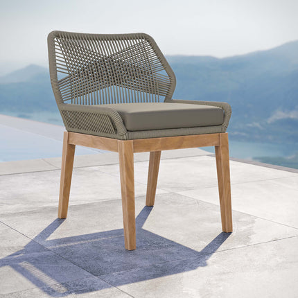 Modway EEI-5747 Wellspring Outdoor Patio Teak Wood Dining Chair Modway