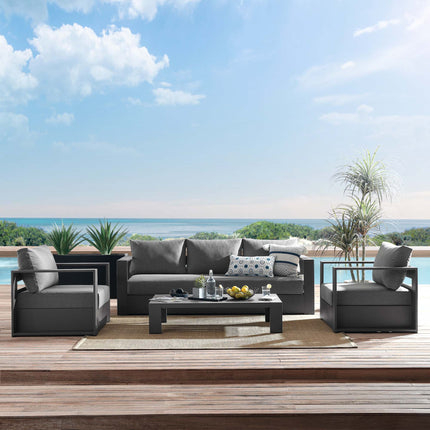 Modway EEI-5749 Tahoe 4-Piece Outdoor Patio Powder-Coated Aluminum Set - Plaza Home Decor