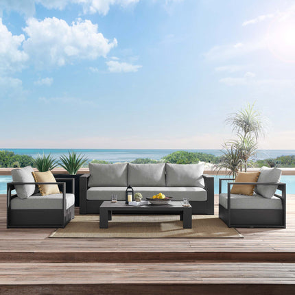Modway EEI-5749 Tahoe 4-Piece Outdoor Patio Powder-Coated Aluminum Set - Plaza Home Decor