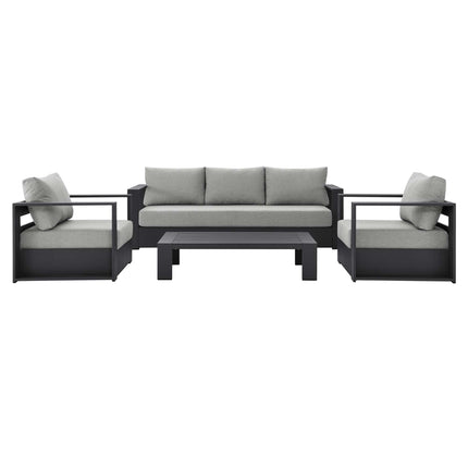 Modway EEI-5749 Tahoe 4-Piece Outdoor Patio Powder-Coated Aluminum Set - Plaza Home Decor