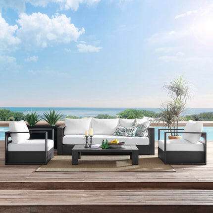 Modway EEI-5749 Tahoe 4-Piece Outdoor Patio Powder-Coated Aluminum Set - Plaza Home Decor