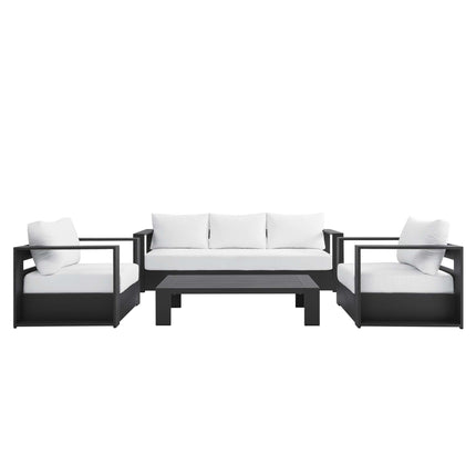 Modway EEI-5749 Tahoe 4-Piece Outdoor Patio Powder-Coated Aluminum Set - Plaza Home Decor