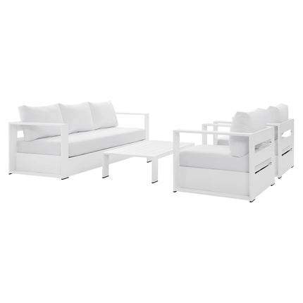 Modway EEI-5749 Tahoe 4-Piece Outdoor Patio Powder-Coated Aluminum Set - Plaza Home Decor