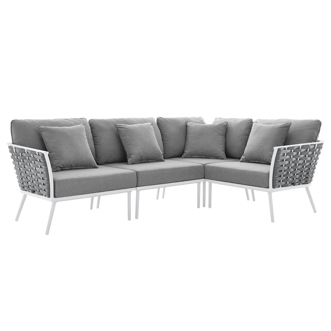 Modway EEI-5753 Stance Outdoor Patio Aluminum Large Sectional Sofa - Plaza Home Decor