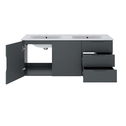 Modway EEI-5785 Vitality 48" Double Sink Bathroom Vanity Modway