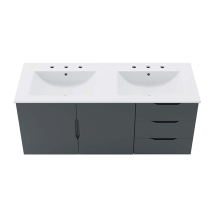 Modway EEI-5785 Vitality 48" Double Sink Bathroom Vanity Modway
