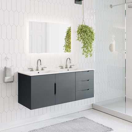 Modway EEI-5785 Vitality 48" Double Sink Bathroom Vanity Modway