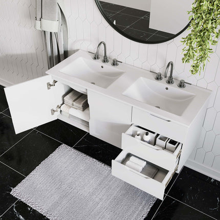 Modway EEI-5785 Vitality 48" Double Sink Bathroom Vanity Modway