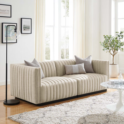 Modway EEI-5786 Conjure Channel Tufted Upholstered Fabric Loveseat Modway