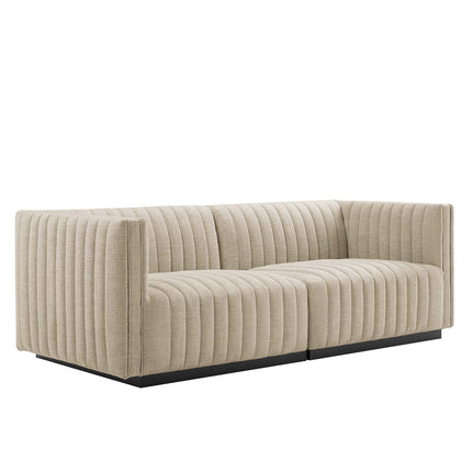 Modway EEI-5786 Conjure Channel Tufted Upholstered Fabric Loveseat Modway