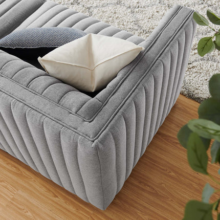 Modway EEI-5786 Conjure Channel Tufted Upholstered Fabric Loveseat Modway