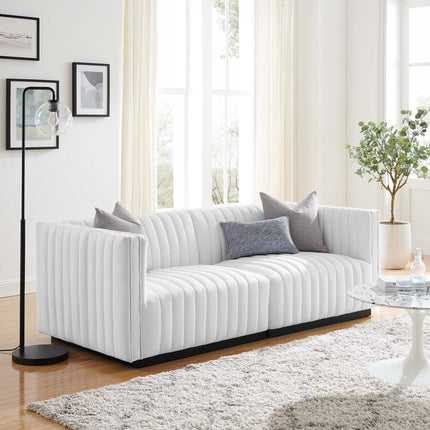 Modway EEI-5786 Conjure Channel Tufted Upholstered Fabric Loveseat Modway