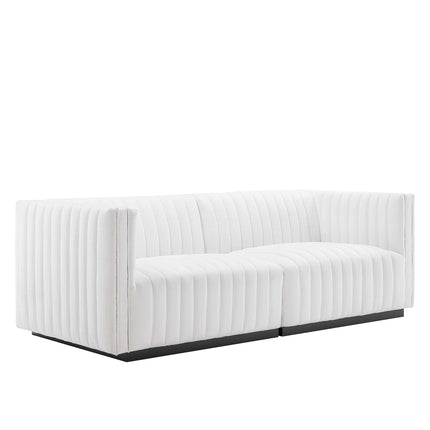 Modway EEI-5786 Conjure Channel Tufted Upholstered Fabric Loveseat Modway