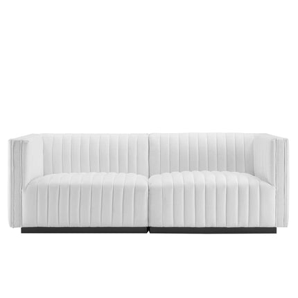 Modway EEI-5786 Conjure Channel Tufted Upholstered Fabric Loveseat Modway