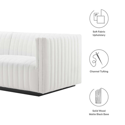 Modway EEI-5786 Conjure Channel Tufted Upholstered Fabric Loveseat Modway
