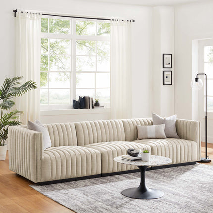 Modway EEI-5787 Conjure Channel Tufted Upholstered Fabric Sofa Modway
