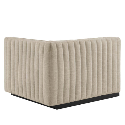 Modway EEI-5788 Conjure 4-Piece Channel Tufted Upholstered Fabric Sectional Sofa Modway