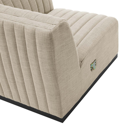 Modway EEI-5788 Conjure 4-Piece Channel Tufted Upholstered Fabric Sectional Sofa Modway