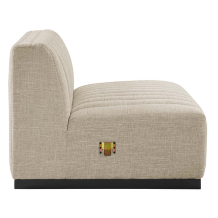 Modway EEI-5788 Conjure 4-Piece Channel Tufted Upholstered Fabric Sectional Sofa Modway