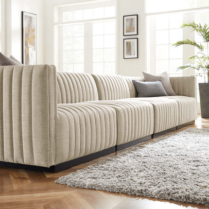 Modway EEI-5789 Conjure 4-Piece Channel Tufted Upholstered Fabric Sofa Modway