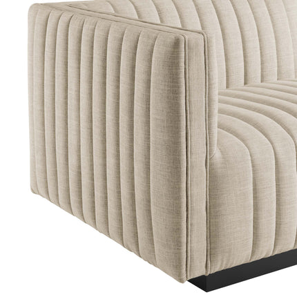 Modway EEI-5790 Conjure 6-Piece Channel Tufted Upholstered Fabric Sectional Sofa Modway