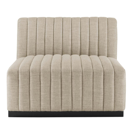 Modway EEI-5790 Conjure 6-Piece Channel Tufted Upholstered Fabric Sectional Sofa Modway