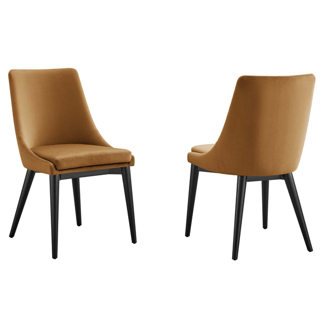 Modway EEI-5816 Viscount Accent Performance Velvet Dining Chairs Set of 2 Modway
