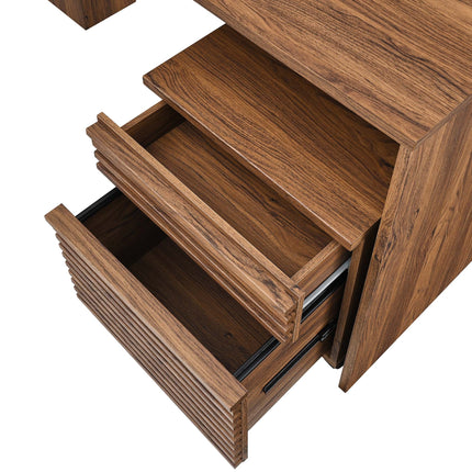 Modway EEI-5821 Render Wood Desk and File Cabinet Set Modway