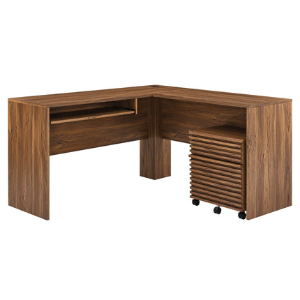 Modway EEI-5821 Render Wood Desk and File Cabinet Set Modway