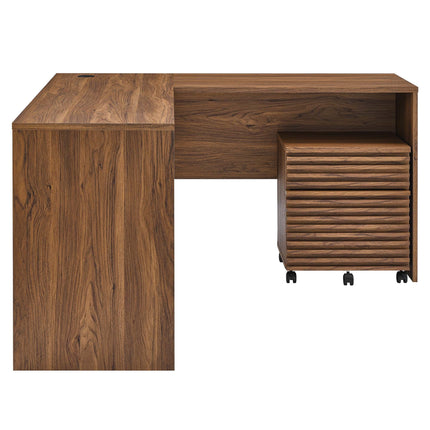 Modway EEI-5821 Render Wood Desk and File Cabinet Set Modway