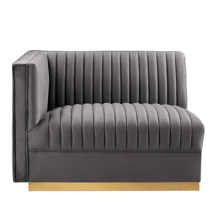 Modway EEI-5824 Sanguine Channel Tufted Performance Velvet Modular Sectional Sofa Loveseat Modway