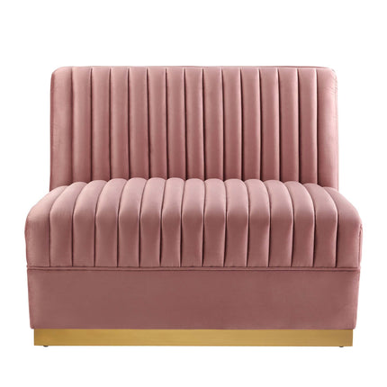 Modway EEI-5827 Sanguine Channel Tufted Performance Velvet 4-Seat Modular Sectional Sofa Modway